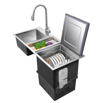 Kitchen built in dishwasher machine automatic smart ultrasonic in stainless steel sink dishwashers  for home
