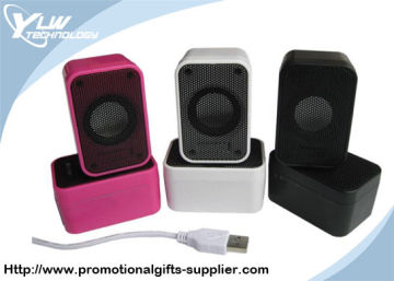 2w Stereo Rechargeable Connector Usb Ihome Mini Speakers Sound Box For Ipod , Pda