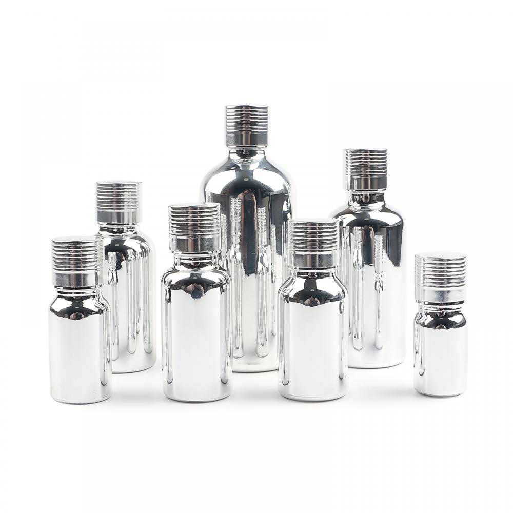 30ml Silver Glass Bottle