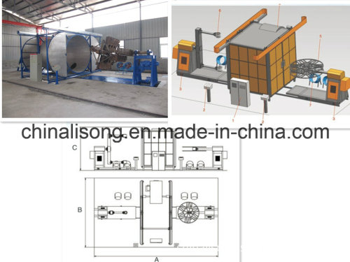Rotoline Roto Machine Line Drawing 2 Arms Shuttle Rotomolding Machine With The Drawing, High Quality 2 ...