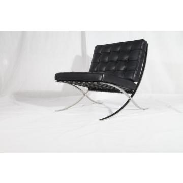 Dodrefn Modern Black Leather Barcelona Replica Chair