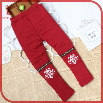 Free shipping YM22 Kids girls winter models plus velvet cotton zipper leggings