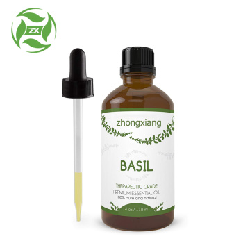 OEM / ODM Olio essenziale di basilico puro e naturale al 100%