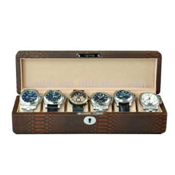 snake leather PU Faux Leather Watch Boxes