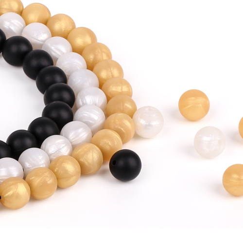 Food Grade 15mm Round Silicone Teething Beads