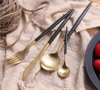 Luxury Gold Stainless Steel Flatware Set Cutlery Sets