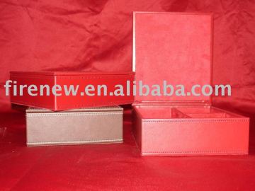 Faux leather gift boxes