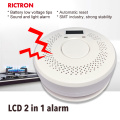 Smoke and Carbon Monoxide Detector Powered by Battery with Digital Display Dual Alarm Sensor of Smoke and CO Easy to Install