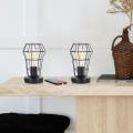 Tischlampen-Vintage-Schreibtischlampe mit USB-Ladeports