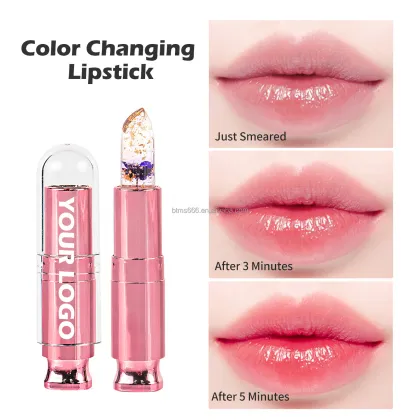 Custom Logo Temperature Color Changing Flower Lip Balm