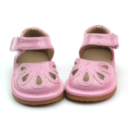 Разноцветные розовые детские кроссовки из искусственной кожи с скрипучим рисунком