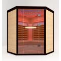 Saiuna de sauna de esquina de 3 pessoas, sala de sauna infravermelho