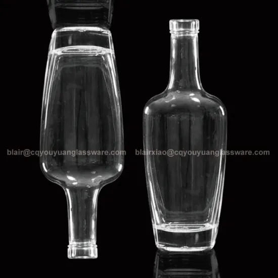 Flat Round 375ML Glass Wine Bottles Wholesale Glass Bottles 375 ML