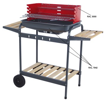 KEYO outdoor kitchen black german bbq commercial charcoal grill barbecue