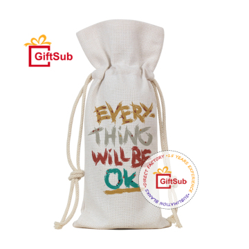 Customizable Eco-Friendly Reusable Wine Bags and Pouches for Promotion and DIY Sublimation