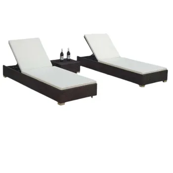 Popular Rattan Wicker Outdoor Daybed for Resort Hotels