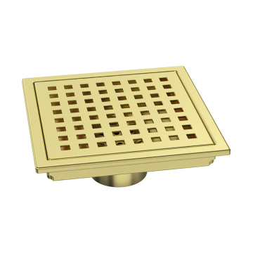 Mondeway 304 Stainless Steel Square Shower Drain - 4 Inch Floor Waste Drain with Center Point and Removable Grate Cover