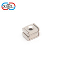 Rectangular Neodymium Pot Magnet with Countersunk Hole