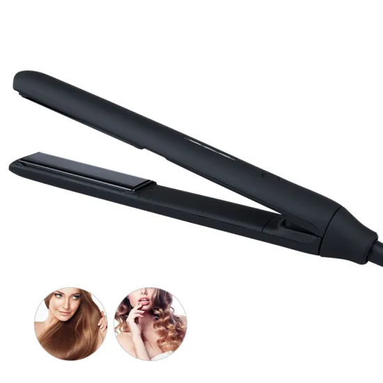 Custom Logo New Arrival LED Display Ceramic Hair Straightener and Curler 2-in-1 Flat Iron
