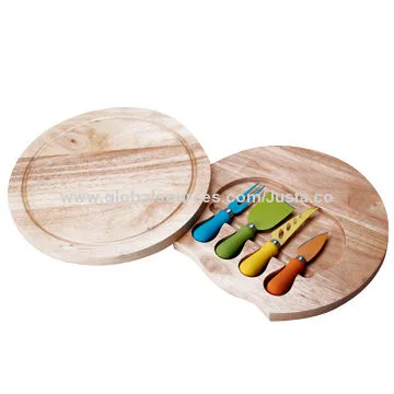 Stainless Steel Cheese Spreader Knife Set with Cutting Board, FDA/LFGB/SGS Mark