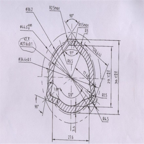 Seamless Triangle Tube transmission shaft PTO Tube