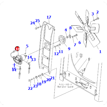Bulldozer D475A-5EO fan motor 708-7H-00613