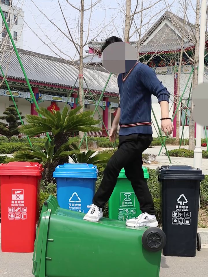 Durable Outdoor Trash Can for Shopping Mall Streets