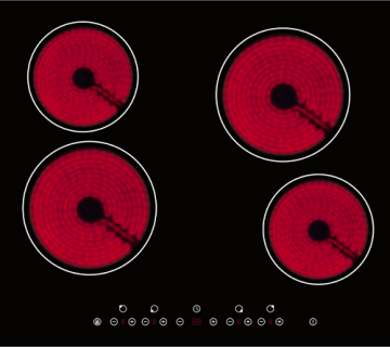 Black Glass Electric Hobs Slim Induction Hob