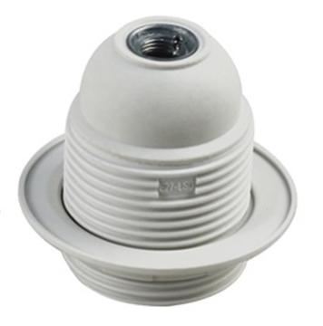White E27 Plastic Lamp Bases LED Bulb Clip Panel Mounting