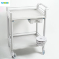 Stainless Steel Medical Hand Push Trolley Emergency Utility Mobile Dressing Cart for Hospitals