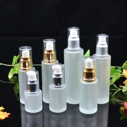 Wholesale Frosted Cosmetic Lotion Bottles - Clear Glass Lotion Containers