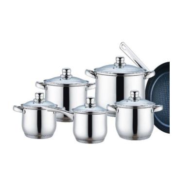 Cook Pots with Black Non-stick Frypan