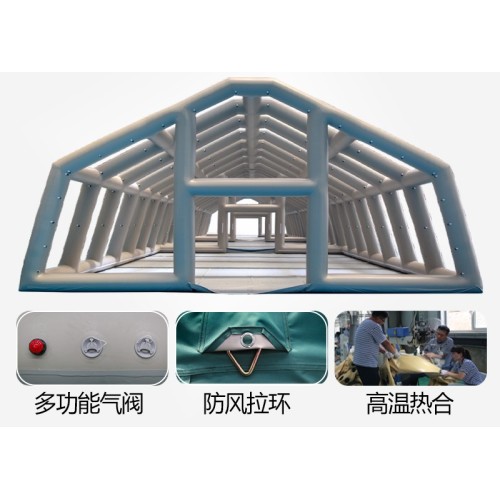 Durable Dark Green Inflatable Shelter for Material Reserve