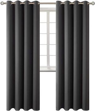 Top Grommet Three Triple Layer Thermal Insulated Blackout Window Curtains for Home Living Room