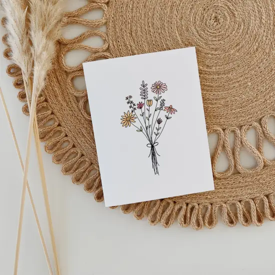 Custom Printable Floral Greeting Card Printing