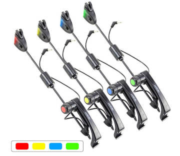 ORJD Carp Fishing Swingers Set with LED Indicators in Zipped Protection Case