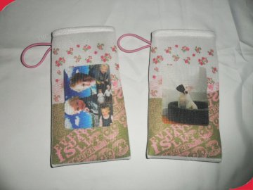Personalized Waterproof Neoprene Mobile Custom Drawstring Bags With Elastic Ribbon