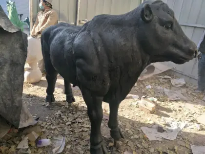 cast iron bull garden decoration