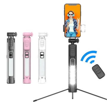 Tik Tok Selfie Stick with LED Light and Rechargeable Remote for Android and iPhone