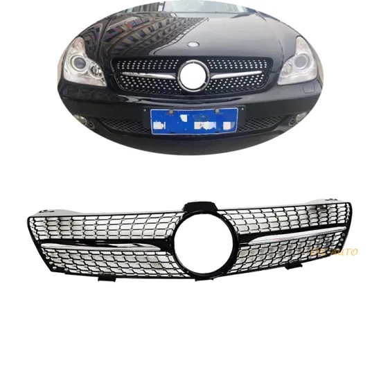 W219 Grille Silver Star Diamond Front Bumper Grill for Mercedes Benz CLS W219 2005-2008