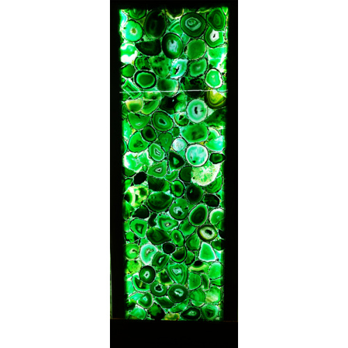 semiprecious stone green agate slab