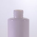 Opal white glass bottle with clear cover