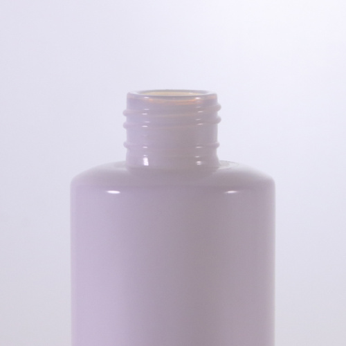 Opal white glass bottle with clear cover