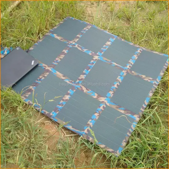 Portable Solar Panel Charger for Outdoor Battery Use