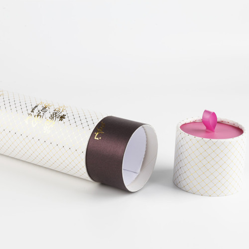 Beautiful Custom Cardboard Round Cylinder Gift Packaging Box