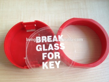 Plastic Fire break glass for key box