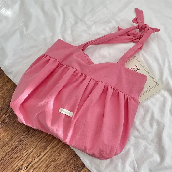 Custom Pink Trendy Heavy Duty Plain Shoulder Bag