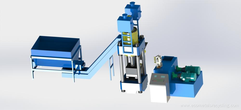 High Capacity Aluminum Shavings Briquetting System