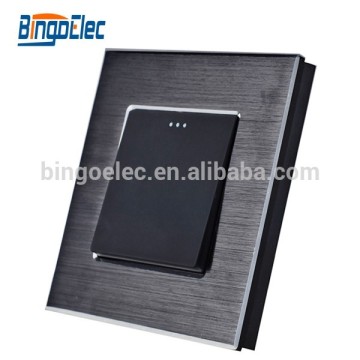 Aluminium panel 1gang 2way mechanical switch,EU/UK type push pull switch