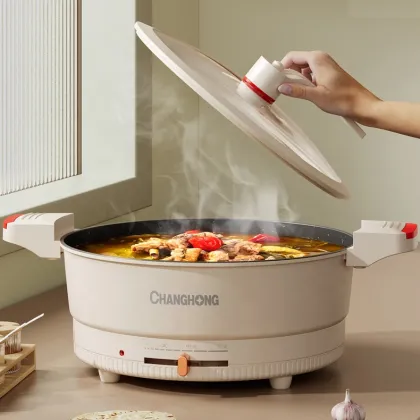 Hot Popular Electric Pressure Cooker Home Smokeless Round Hot Pot